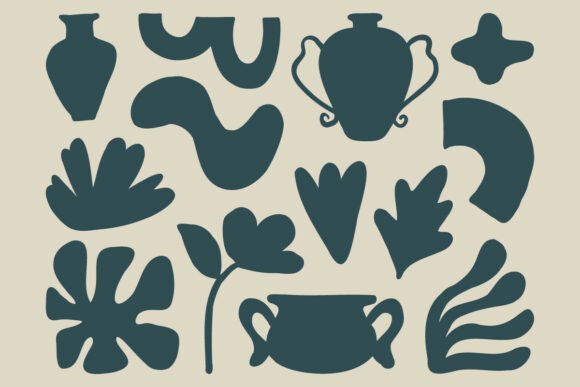 Download Abstract Organic Botanical Shapes Vector - Vector Collection