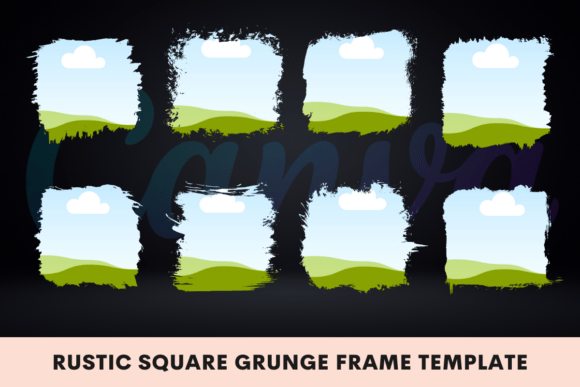 Download Rustic Square Grunge Frame Template - Grunge Collection