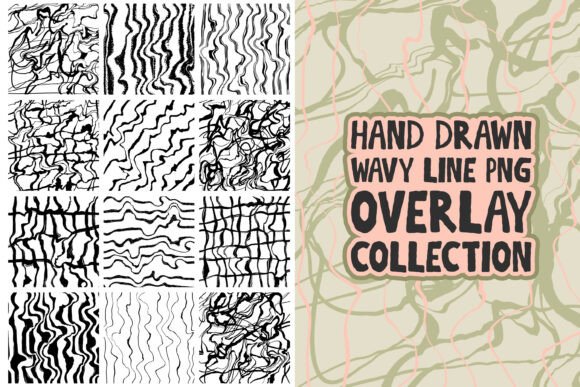Download Hand Drawn Wavy Lines PNG Overlay Set - Premium Resources
