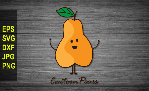 Download Cartoon Pear Fruits SVG Vector Clipart - Vector Collection