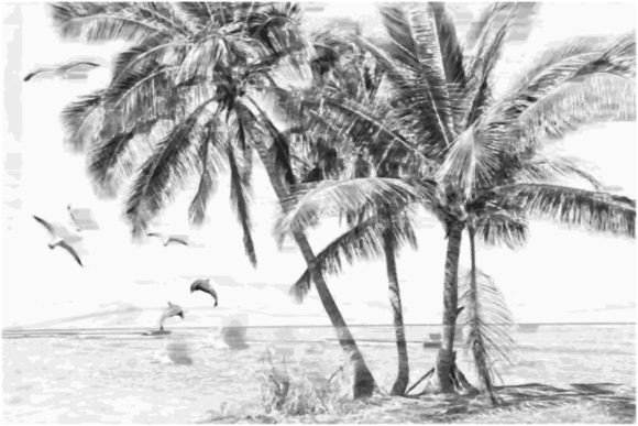 Download Mountain and Tree Line Art Silhouette - Line art silhouette Collection