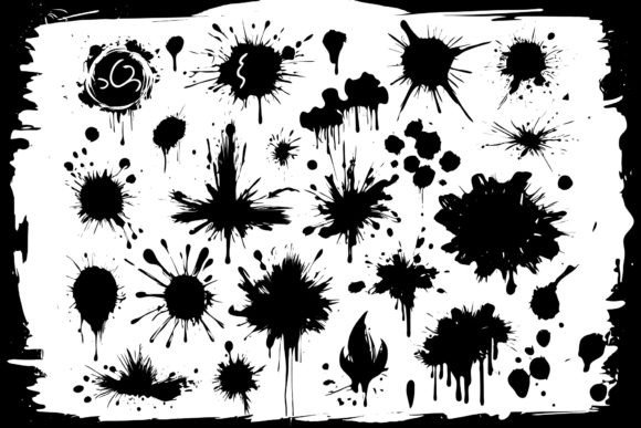 Download Scrawls and Blots Vector Illustrations - Vector Collection