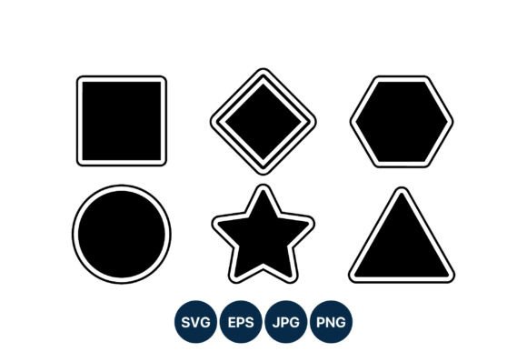 Download Geometric Shapes Vector Art Black and - Vector Collection
