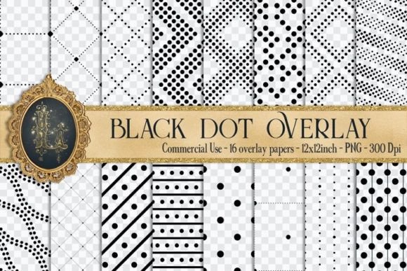 Download Seamless Black Polka Dot Overlay PNG - Premium Bundle