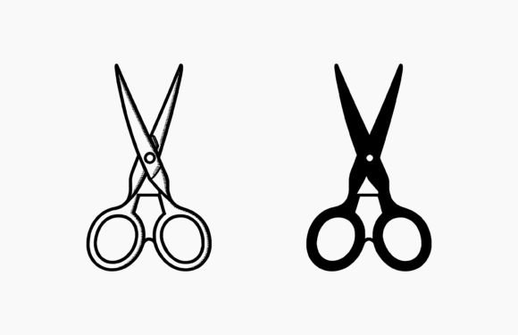 Download Scissor Line Art Silhouette Vector - Vector Collection