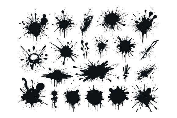 Download Scrawls and Blots Vector Illustrations - Vector Collection