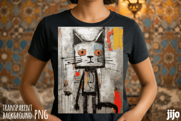 Download Cat Abstract Art Grunge PNG - Grunge Collection