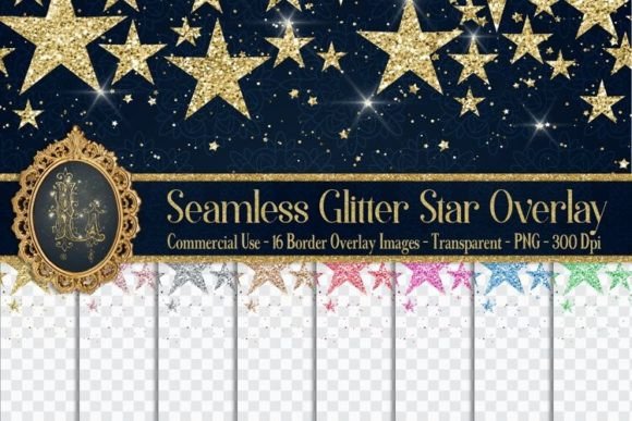 Download Seamless Glitter Star Overlay PNG - Premium Bundle