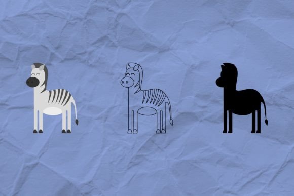 Download Zebra Vector Line Art Silhouette SVG - Vector Collection