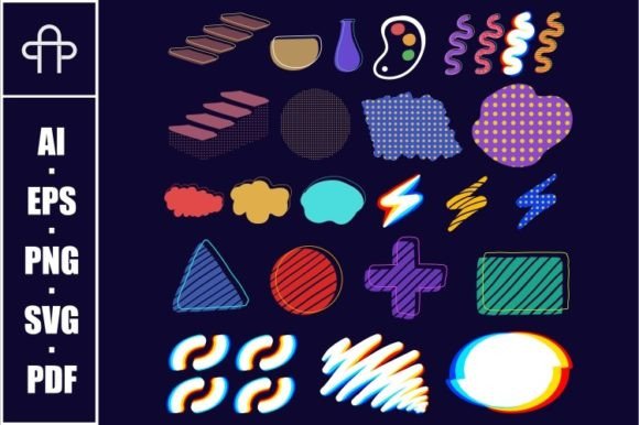 Download Abstract Elements Retro Vector Set - Vector Collection